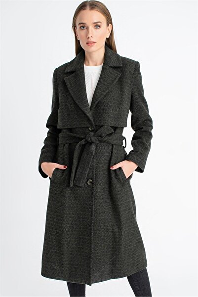 Dewberry Z6621 Palto-Khaki