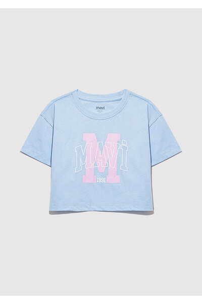 Mavi Tricou albastru cu sigla M imprimat 7610276 -80213