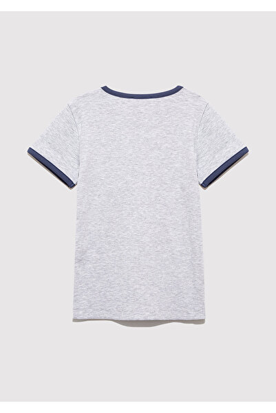 Mavi Embroidery Detailed Gray T-Shirt Fitted / Bodycon Cut 7610267-88467