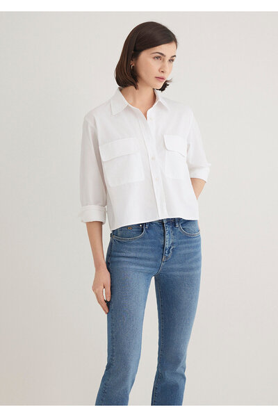 Mavi Cămașă albă Loose Fit / Loose Relaxed Fit 1211026 -620