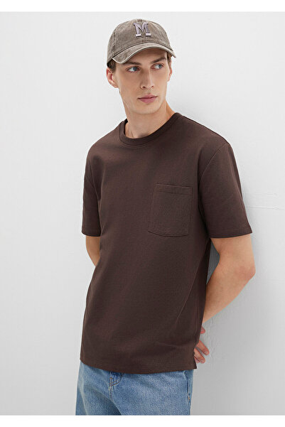 Mavi Καφέ μπλουζάκι - Λεπτομέρειες τσέπης, χαλαρή εφαρμογή 066248 -70251