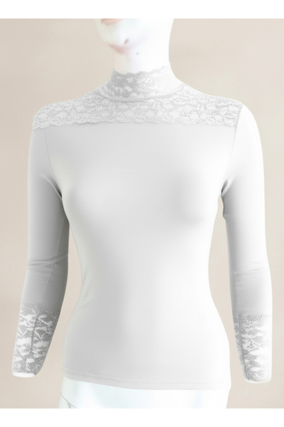 Altınay Women's Body with Sleeves and Collar Lace 440