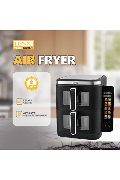 Denx DX4001 Double Electric Fryer 11L 5.5L
