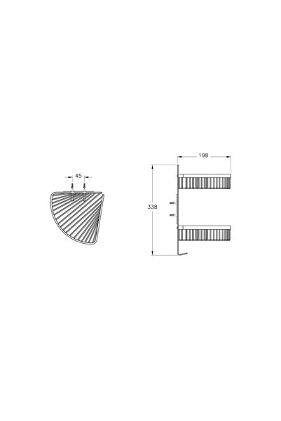 VitrA Base 400 A44160 Double Sponge Holder, Chrome