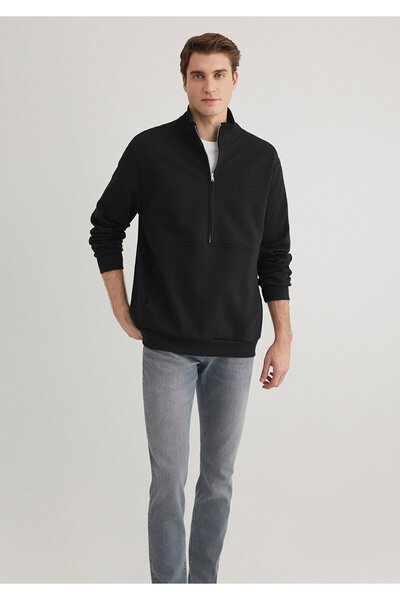 Mavi Чорна кофта на півзастібці 0S10331-900