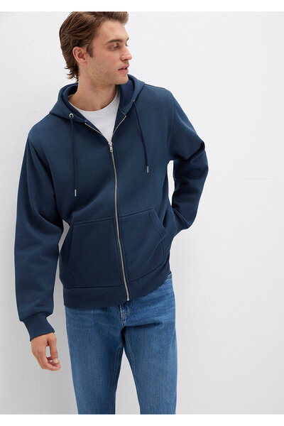 Mavi Φούτερ με φερμουάρ Navy Blue Hooded - 0S10277-70490