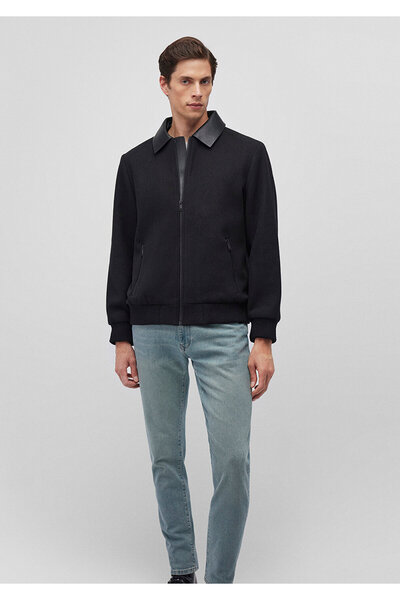 Mavi Μάλλινο μείγμα μαύρο σακάκι κασέτας Regular Fit / Κανονική εφαρμογή 0110453-900