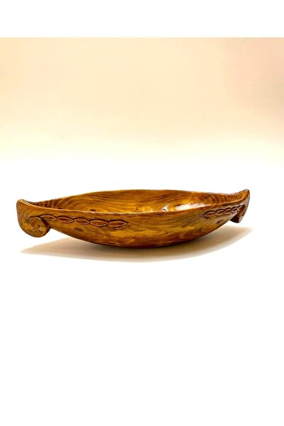 homeece Wooden Boat Plate / Ship Model / Brown Color 40 * 15 cm