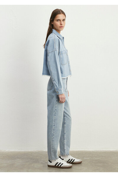 Mavi Willow 90-es évek világos farmer ing Crop / Short Fit 1210244 -86442