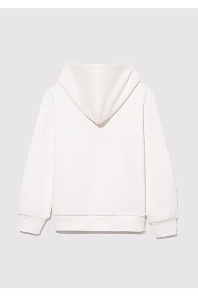 Mavi White logo Printed Hooded Sweatshirt - 7610035 -81964