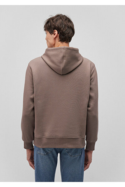 Mavi Кафяв суичър с бродирано лого и качулка 065809 -87875