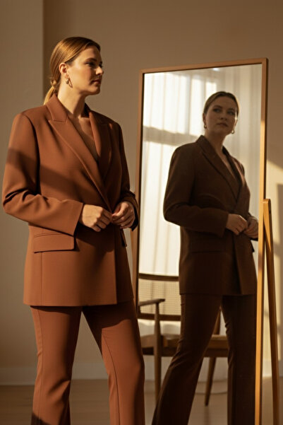 Hanezza Çift Düğmeli Blazer Ceket | Plus Size