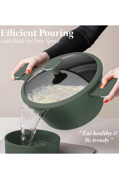 Berlinger Haus 15-piece pot and pan set Green Matt BH 8208, matt green