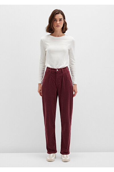 Mavi Laura Bordo Kadife Pantolon 101153-85728