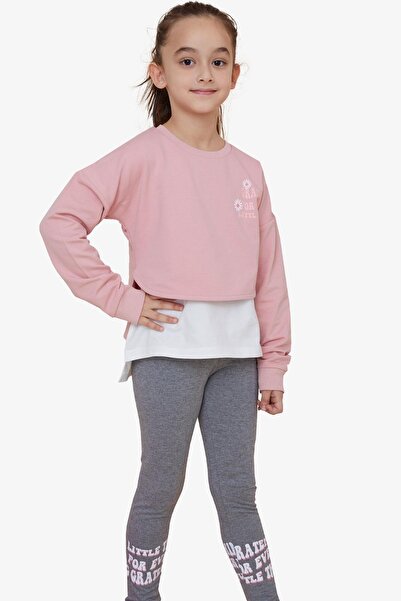 Breeze Σετ καλσόν με φλοράλ εμπριμέ για κορίτσι 8-12 ετών - Αποξηραμένο τριαντάφυλλο