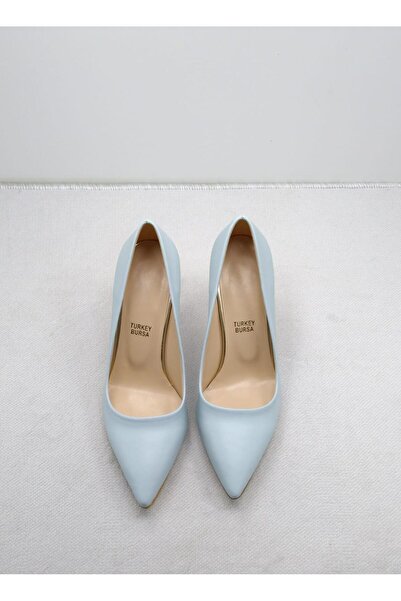MSF16SHOES kadın stiletto ayakkabı bebe mavisi 8.5 cm topuk boyu