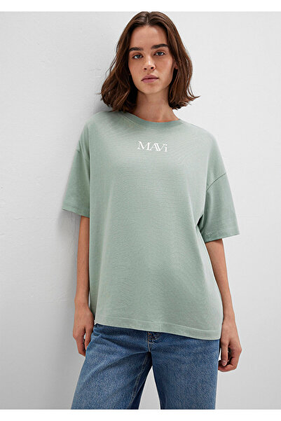 Mavi Πράσινο μπλουζάκι με τυπωμένο λογότυπο Oversize / Wide Cut1611593-71787