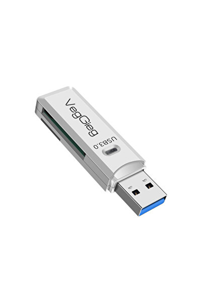 Veggieg Usb 3.0 Sd Ve Micro Sd Hafıza Kart Okuyucu Beyaz