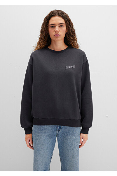 Mavi Logo Baskılı Antrasit Sweatshirt 1611656-82185