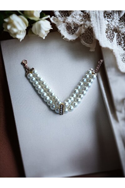 FAYRA ACCESSORIES Kristal Taşlı İnci Bileklik