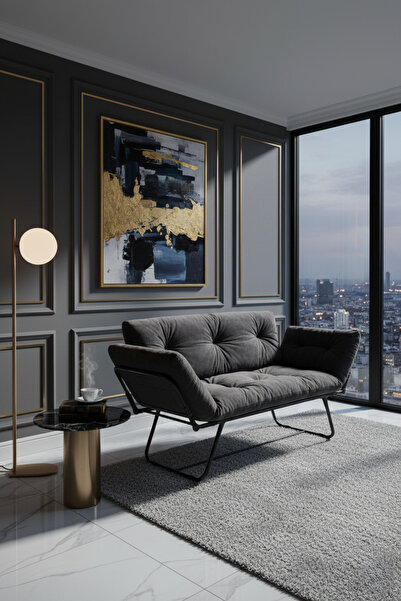 Home Monero Yatak Ikili Kanepe Mekanizmalı Kollarıyla Açılan Yataklı Koltuk R...