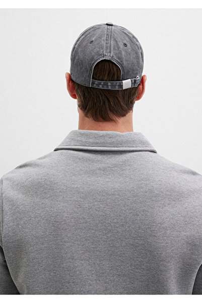 Mavi M Logo Detaylı Gri Şapka 0911156-34314