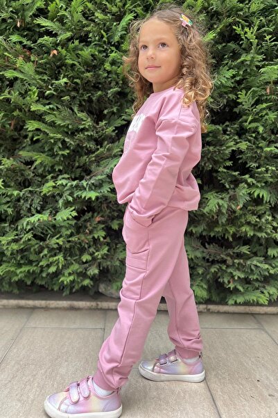 Breeze Σετ αθλητικών κοριτσιών 5-10 ετών - Θέμα League, ραμμένο σε V, αποξηραμένο τριαντάφυλλο