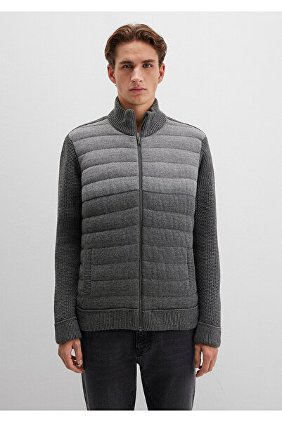 Mavi Zippered Gray Knitwear Cardigan Slim Fit / Slim Fit 070804 -34686