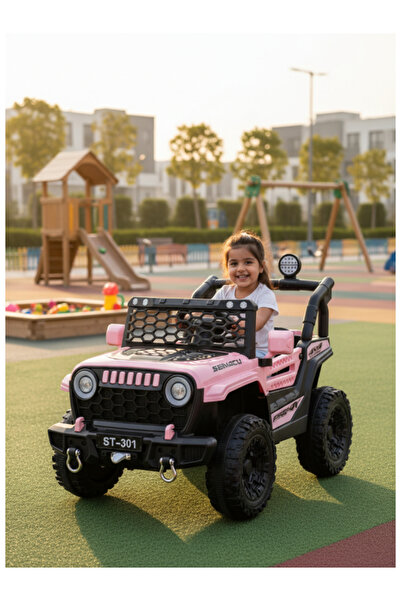 CAR Electric 6V×2, Dual Batteries, Dual 380 Motors with LED Lights,Safety Belt 29-F529-PINK