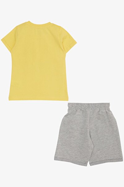 Breeze 1-4 Years Boy's Shorts Set - City Themed and Text Printed, Yellow