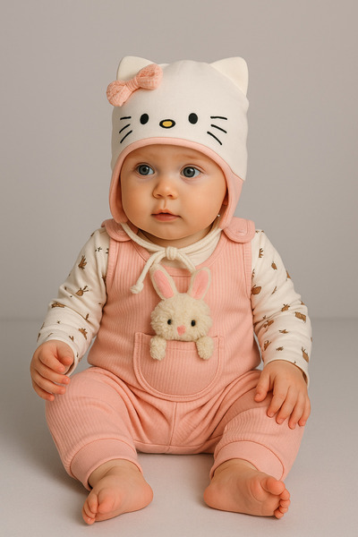 Baby Girl Jumpsuit with Toy