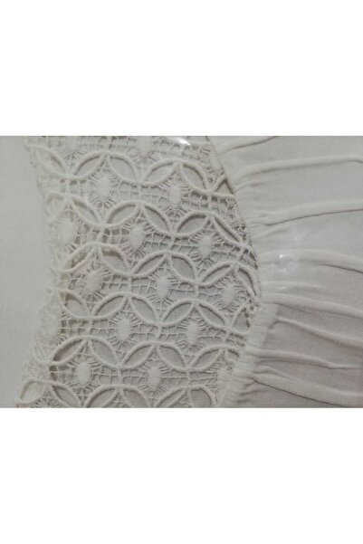 MEGHAN L.A Soft Stretchy Fabric Blouse with Lace Detail on the Front