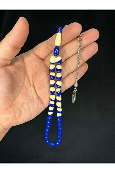 Anemore Collection MAVİ BİLARDO TOPU BENZETME TOZ KEHRİBAR TESBİH BEYZİ KESİM...