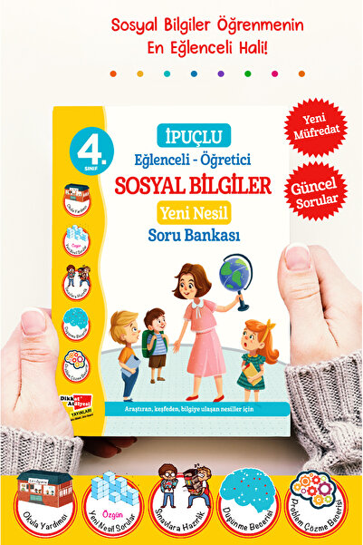 Dikkat Atölyesi Yayınları 4. Sınıf ipuçlu Eğlenceli - Öğretici Sosyal Bilgile...