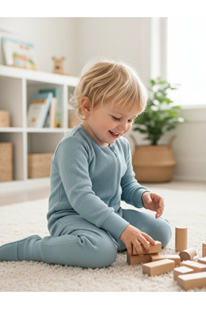 Ella Bonna Fermuarlı Bisiklet Yaka Uyku Tulumu Çoraplı Patikli 2,5 Tog