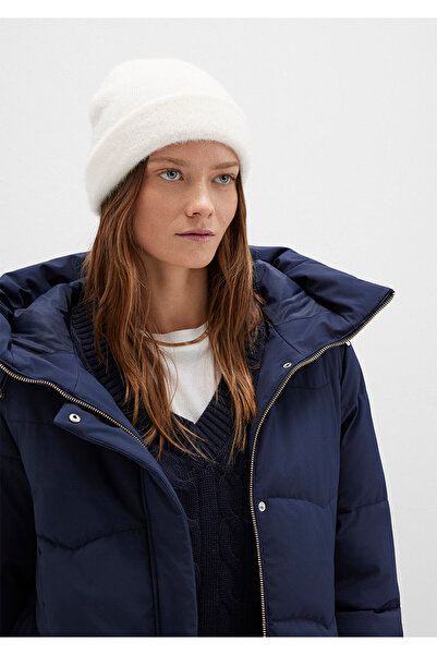 Mavi Ecru Beret with Feather 197933 -32158