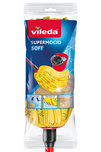 Vileda Supermocio Soft %30 Mikrofiberli Saplı Yedek Paspas