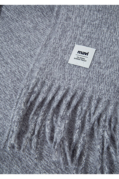 Mavi Grauer Schal mit Quasten 198940-34320