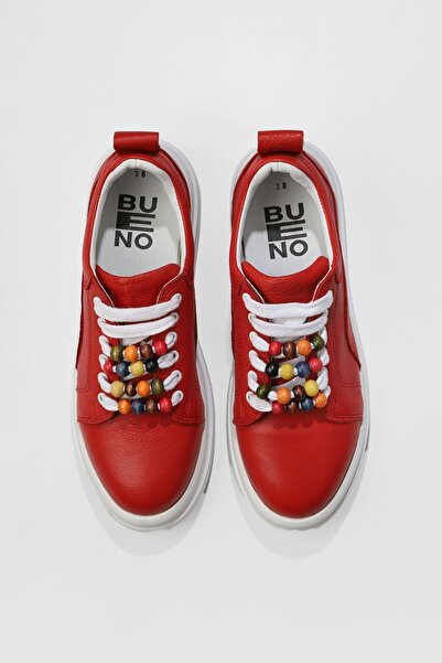 Bueno Shoes Pantofi sport din piele roșie pentru femei - 01wt4705