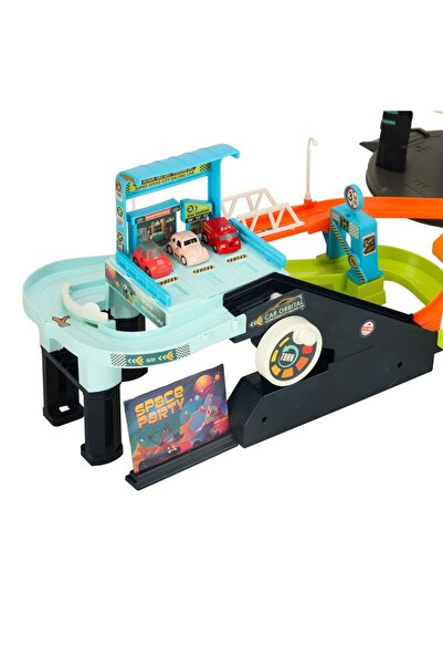indiggo MARS ADVENTURE Indiggo 6-Car Track and Parking Playset