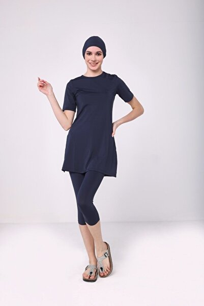 TESMAY ملابس سباحة نصف مغلقة - سروال ضيق بأكمام قصيرة