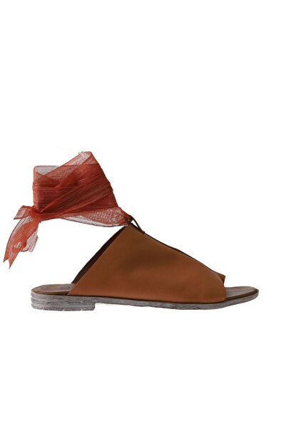 Bueno Shoes Tan Leather Women's Flip Flops 01Wn5008