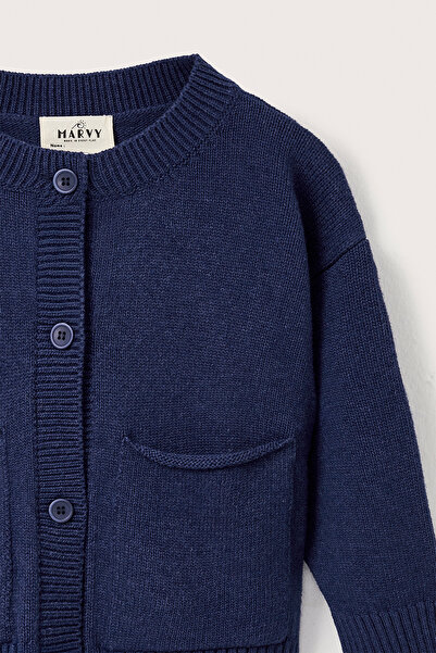 Marvy Wool Oversize Knitwear Cardigan Blue