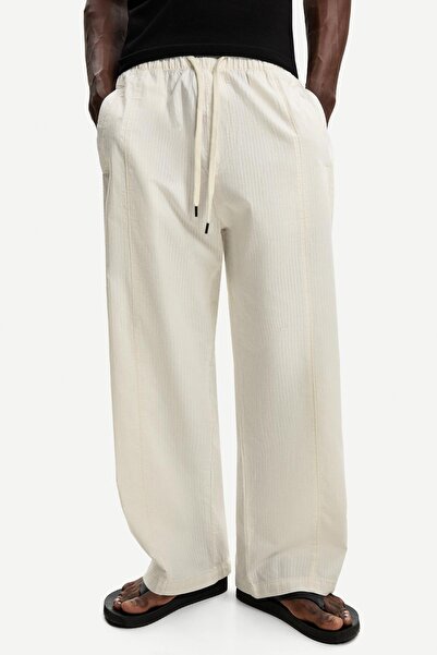Bershka Super baggy striped fabric trousers