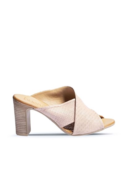 BUENO Powder Leather Women's Heeled Slippers -Shoes01wn4303