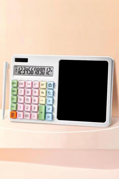 Kenko 12 Haneli LCD Yazı Tahtalı Kalemli Hesap Makinesi | Pinterest Beyaz Tablet Hesap Makinesi Pilli