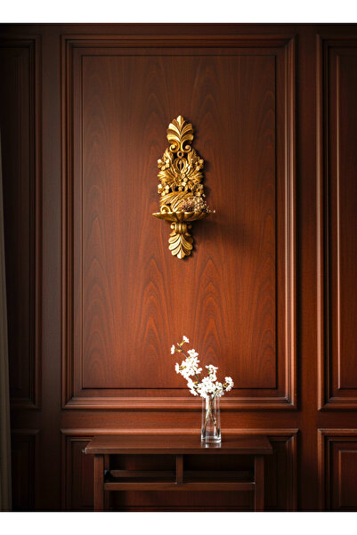 Genel Markalar Istiridye Model El Oyması Ahşap Dekoratif - Mumluk & Şamdan