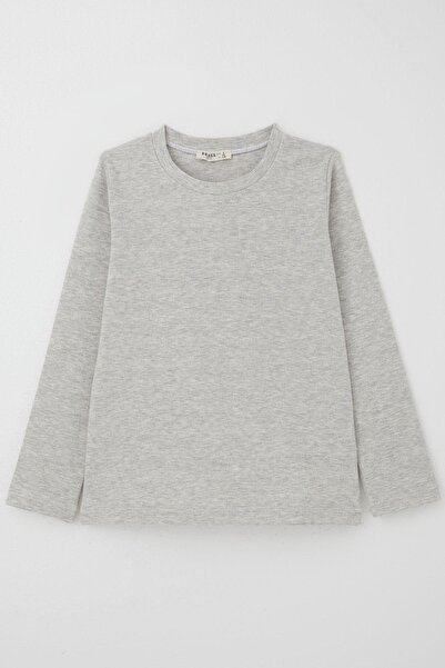 Breeze Boy Beige Melange Long Sleeve T-Shirt - 4-8 Years