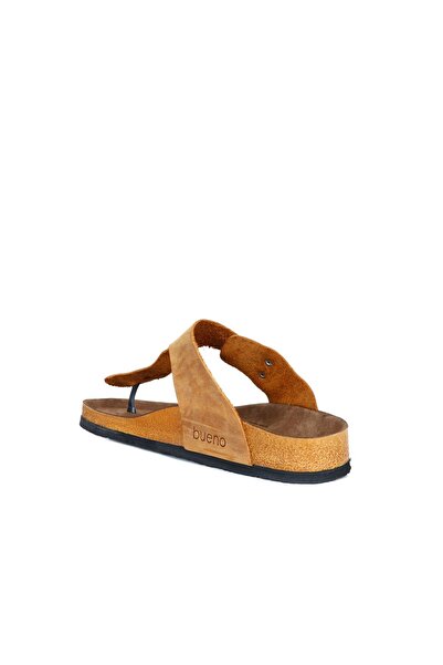 Bueno Shoes Yellow Greyzi Leather Men's Flip Flops 05Mt101