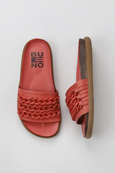 Bueno Shoes Mercan Deri Kadın Düz Terlik 01wu4708